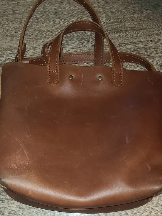 Portland Leather Goods Brown Leather Tote Bag - Picture 3 of 8